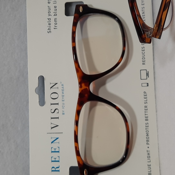Screen Vision ClassicTort Brown By ICU EYEWEAR Filters Blue Light (READ) 2 pairs - Picture 5 of 10